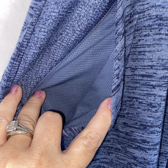 Athleta Joggers Women’s Medium Cropped Ribbed Cuff Blue Space Dye Side Pockets - Picture 5 of 9